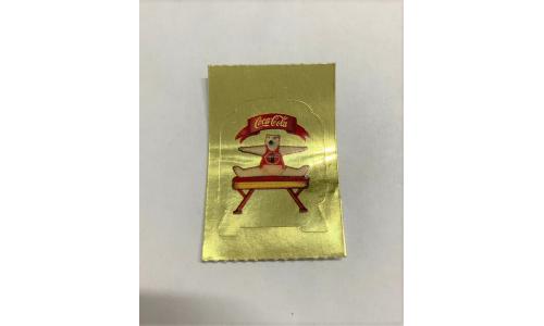 Coca Cola Mini Mania Adesivo Dourado Barra Fixa